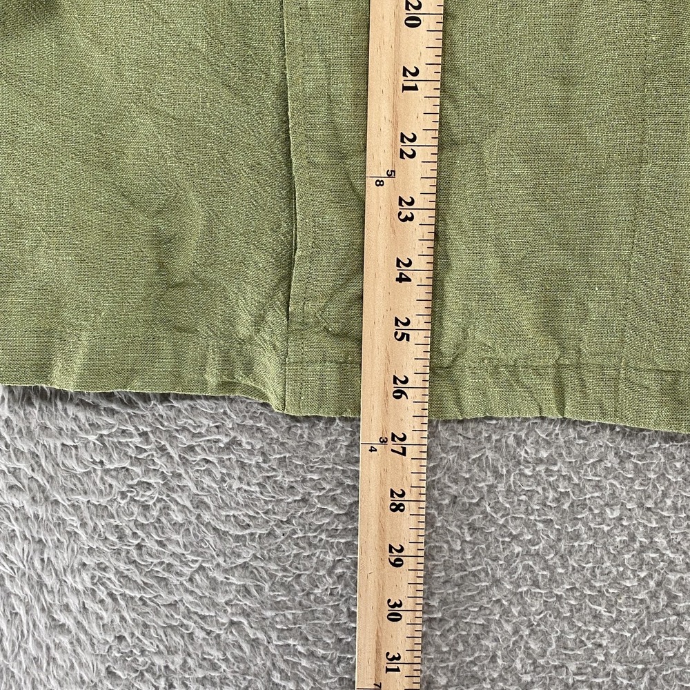 Coldwater Creek Jacket Womens 2X Green Linen Blend Button Front Capsule - Picture 4 of 11